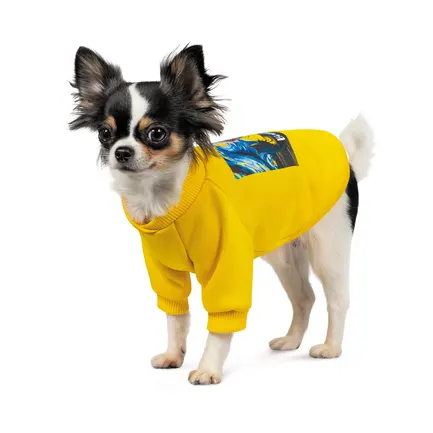 Толстовка Pet Fashion "Вiльна" для собак, розмір S, жовта: додаткове фото 2