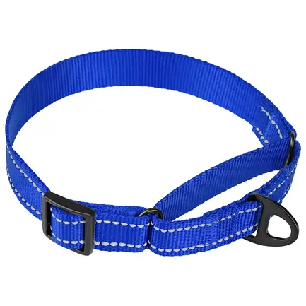 Нашийник для собак Мартінґейл Bronzedog Active нейлоновий зі світловідбиттям синій L: додаткове фото 2