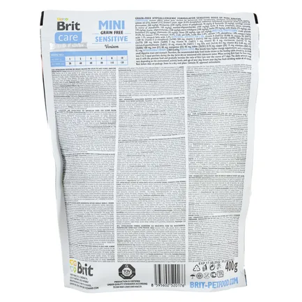 Сухий корм Brit Care GF Mini Sensitive для собак мініатюрних порід з чутливим травленням, з олениною, 400 г: додаткове фото 3
