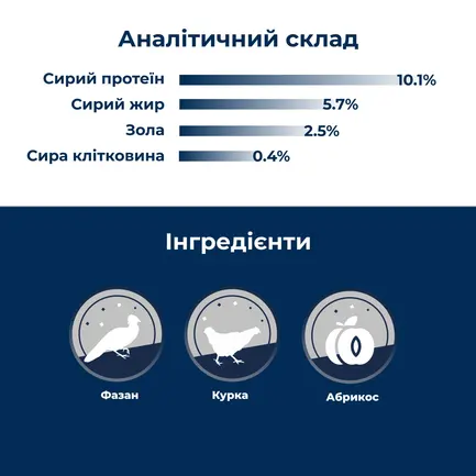 Вологий корм Dr.Clauder’s Best Selection №7 200 г для дорослих котів, курка та фазан з абрикосами: додаткове фото 3
