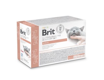 Корм вологий для котів Brit GF VetDiet Renal з лососем, 12 x 85 г