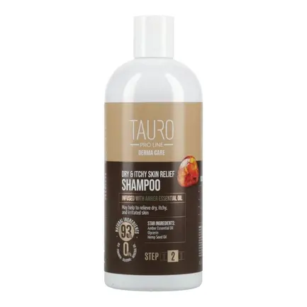 Tauro Pro Line Derma Care Dry & Itchy Skin Relief Shampoo Шампунь для усунення сухості і свербежу шкіри для собак і котів, 400 мл