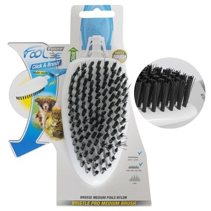 FoOlee Easee Bristle Pro Medium Brush ФОЛІ ІЗІ БРІСТЛ ПРО ЩІТКА для короткої та середньої шерсті, змінна насадка Білий