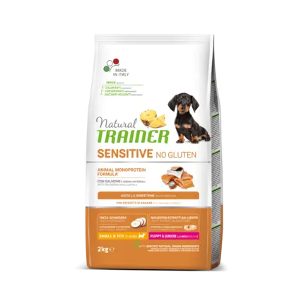 Natural Trainer Dog Sensitive Puppy&Junior Mini сухий корм для цуценят дрібних порід з лососем 2 кг