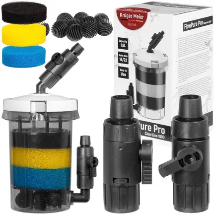 Зовнішній префільтр для акваріума Kruger Meier FlowPure Pro 1600 (16/22 мм) — 1.6 л: додаткове фото 10