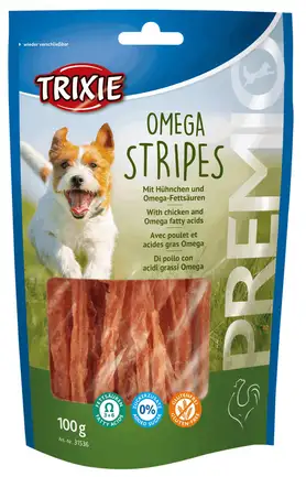 Ласощі Trixie Premio Omega Stripes для собак, курка, 100 г