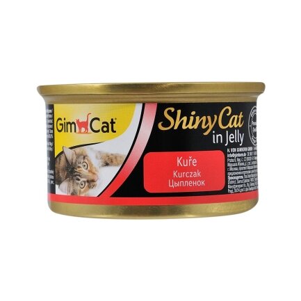 Вологий корм GimCat Shiny Cat для котів, курка, 70 г