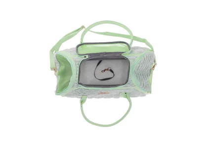 MISOKO Дорожня сумка для домашніх тварин, 51.5 x 25.5 x 27 см, зелена: додаткове фото 6