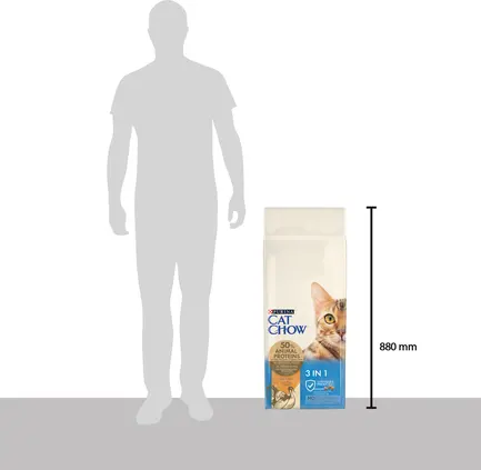 Сухий корм CAT CHOW Feline 3-in-1 для дорослих котів з формулою потрійної дії з куркою 15 кг: додаткове фото 5