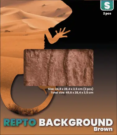REPTO BACKGROUND BROWN 51X25X30 (R1100720) задній фон для тераріуму: додаткове фото 3