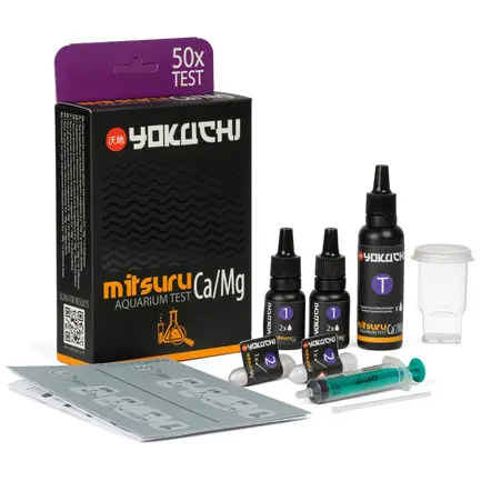 Тест на кальцій і магній Yokuchi Mitsuru Aquarium Test Ca/Mg, 50 тестів в прісноводному акваріумі