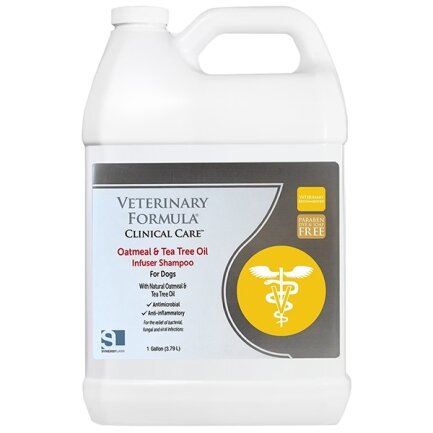 Veterinary Formula Clinical Care Oatmeal&amp;Tea Tree Oil Infuser Shampoo ВЕТЕРИНАРНА ФОРМУЛА ЗВОЛОЖУВАЛЬНИЙ шампунь для собак, антибактеріальний, протизапальний 3,8 л