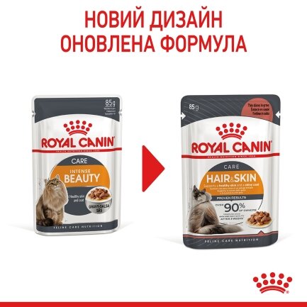 Вологий корм Royal Canin HAIR&amp;SKIN CARE IN GRAVY для котів всіх порід 85 г — Фото 2