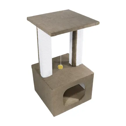 Дряпка Lucky Pet будинок "Грот Люкс" коричневий, 33х33х64см