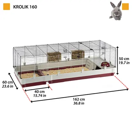 Ferplast CAGE KROLIK 160 Клітка для кролів, пластик+метал: додаткове фото 2