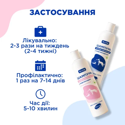Шампунь антибактеріальний з хлоргексидином і кетоконазолом для собак і котів, 250 мл, MODES: додаткове фото 3