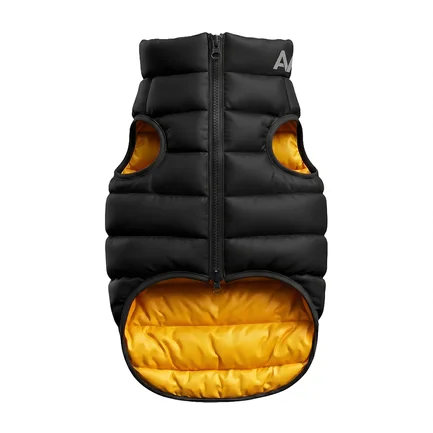 Курточка для собак AiryVest двостороння, S40, A 38-40, B 52-54, C 33-38, жовто-чорна: додаткове фото 2