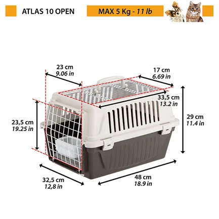 Ferplast CARRIER ATLAS 10 OPEN Контейнер для транспорт тварин: додаткове фото 2