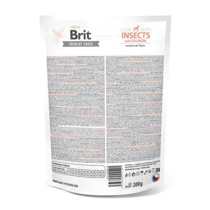 Ласощі для собак Brit Care Dog Crunchy Cracker Insects для чутливого травлення, комахи, лосось і чебрець, 200 г: додаткове фото 3