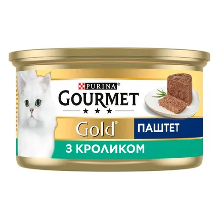 Вологий корм GOURMET Gold для дорослих котів паштет з кроликом 85 г: додаткове фото 3
