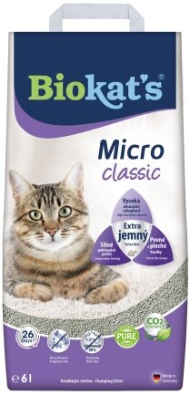 Наповнювач для котячого туалету Biokat&#039;s Micro Classic 6 л