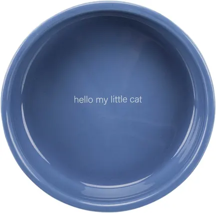 Миска Trixie для котів коротконосих порід, керамічна, 15 см, 300 мл (світло-синя/біла): додаткове фото 2