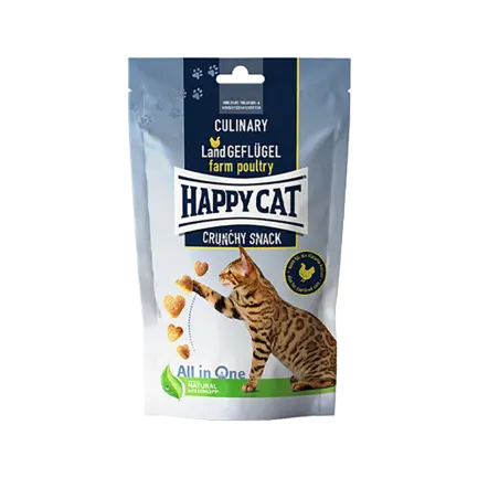 Хрусткі ласощі Happy Cat Culinary Crunchy Snack Land-Geflügel для дорослих котів з куркою, 70 г