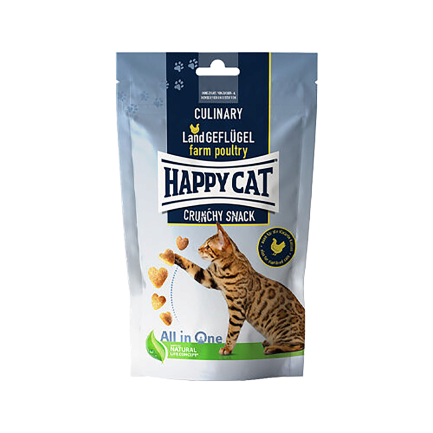 Хрусткі ласощі Happy Cat Culinary Crunchy Snack Land-Geflügel для дорослих котів з куркою, 70 г