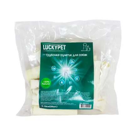 Трубочка рулетик №4, 9-10см, 20шт/уп, Lucky Pet
