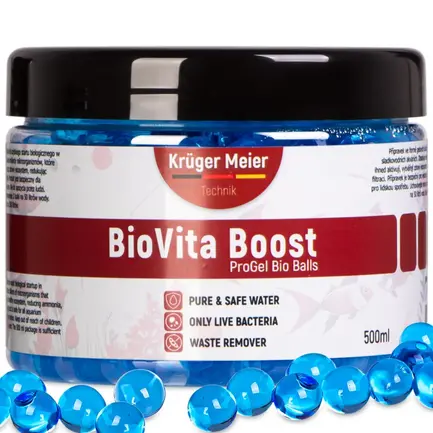 Бактерії в гельових кульках для акваріуму Kruger Meier BioVita Boost 500мл.