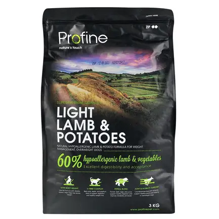 Сухий корм Profine Light для собак із зайвою вагою, з ягнятиною та картоплею, 3 кг: додаткове фото 3