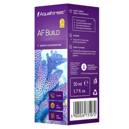 Стабілізатор pH та прискорювач кальцифікації Aquaforest AF Build 50 мл - для рифових акваріумів