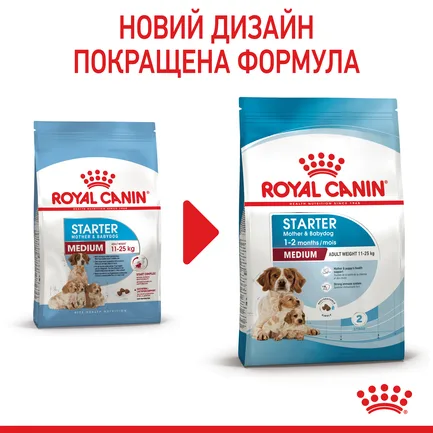Сухий корм Royal Canin MEDIUM STARTER для дорослих собак середніх порід 1 кг: додаткове фото 2