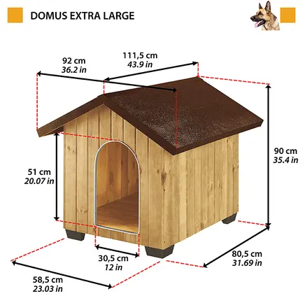 Ferplast DOMUS EXTRA LARGE Буда для собак дерев&#039;яна — Фото 1