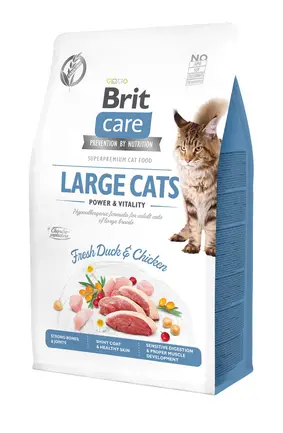 Сухий корм Brit Care Cat GF Large Power & Vitality для котів великих порід, качка та курка, 400 г