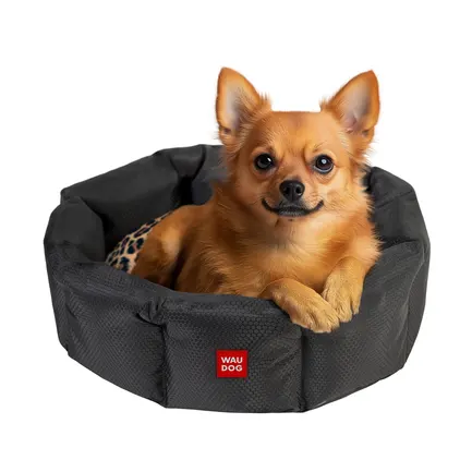 Лежанка для собак WAUDOG Relax, малюнок "Леопард", S, Ш 34 см, Д 45 см, В 17 см: додаткове фото 4