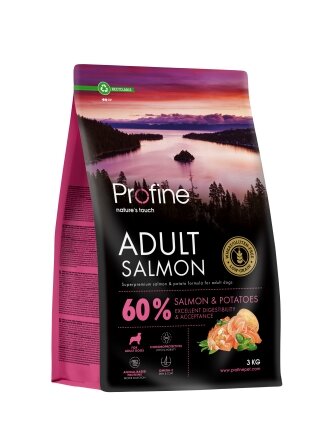 Корм сухий Profine Salmon and Potatoes для дорослих собак всіх порід, з лососем та картоплею, 3 кг