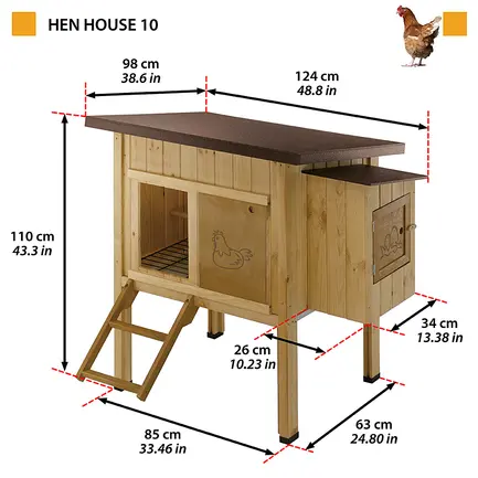 Ferplast CAGE HEN HOUSE 10 Будинок для курей, дерев'яний: додаткове фото 2