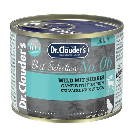 Вологий корм для дорослих котів Dr.Clauder’s Best Selection №6 дичина з гарбузом 200 г