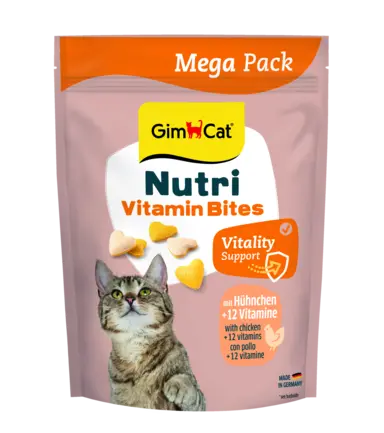 Вітаміни GimCat NUTRI MULTI-VITAMIN BITES HUHN для котів мультивітамін 425г: додаткове фото 2