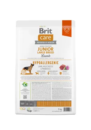 Сухий корм Brit Care Dog Hypoallergenic Junior Large Breed для молодих собак великих порід, гіпоалергенний з ягням, 3 кг: додаткове фото 4