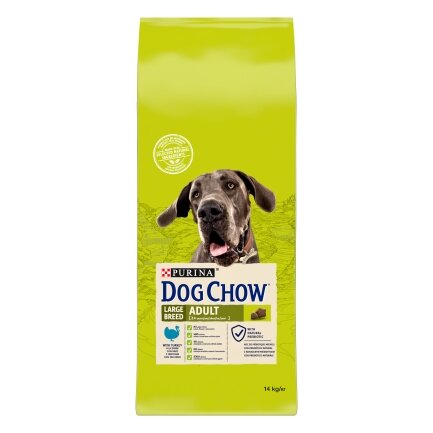 Сухий корм DOG CHOW Large Breed Adult 2+ для дорослих собак великих порід з індичкою 14 кг