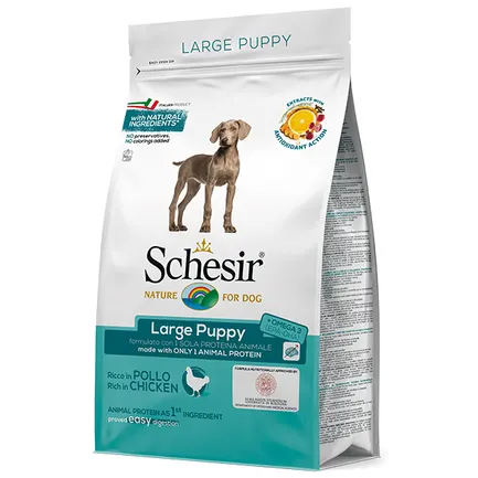 Schesir Dog Large Puppy ШЕЗІР ЦУЦЕНЯ КРУПНИХ КУРКА сухий монопротеїновий корм для цуценят великих порід 3 кг