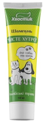 Шампунь Хвостик Чиста шерсть, для собак та котів, 100 мл