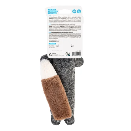 Іграшка для собак WAUDOG Fun Plush Єнот, трикотаж, Ш 7 см, Д 24 см, L: додаткове фото 3