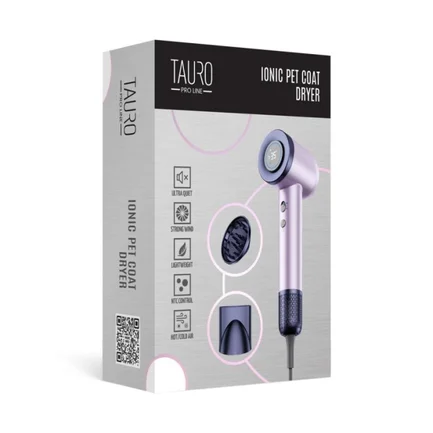 Tauro Pro Line Ручний фен для сушіння шерсті домашніх тварин з технологією генерації негативних іонів з вилкою ЄС, рожевий: додаткове фото 2
