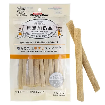 DoggyMan Beef Tendon Sticks ДОГГІМЕН ЯЛОВИЧЕ СУХОЖИЛЛЯ жувальні ласощі для собак 0,1 кг