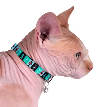 Нашийник для Котів BronzeDog Urban Нейлоновий з Пластиковою Пряжкою та Дзвіночком Інки XS: додаткове фото 4
