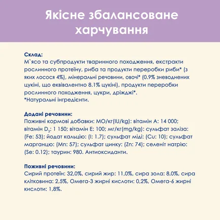 Вологий корм CAT CHOW Sensitive для дорослих котів із чутливою системою травлення шматочки у підливці з лососем та цукіні 85 г: додаткове фото 8