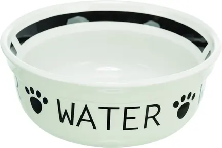 Миска Trixie Water керамічна для собак 0,25 d 13 см біло-чорна: додаткове фото 2